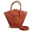 Bolso shopper de piel bovina "VERONA" Carmesí
