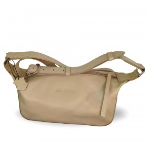Bolso bandolera de piel bovina "MALDIVAS" crema