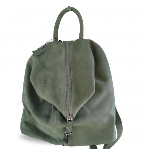Mochila de ante verde pastel "ETIOPIA"