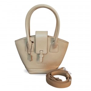 Bolso de mano en piel bovina "MILAN" Mini
