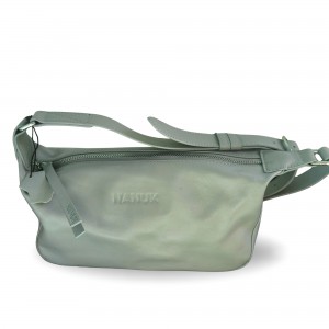 Bolso bandolera de piel bovina "MALDIVAS" verde pastel