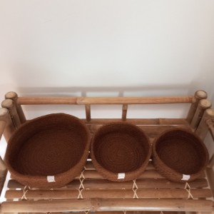 Conjunto de 3 Cestas de yute modelo VIENA, marrón