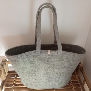 Bolso de yute SOFIA gris