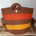 Bolso de yute BERNA Verde, rojo y marrón