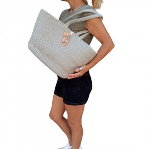 Bolso de yute SOFIA gris