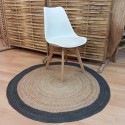 Catifa de jute rodona 120cm PLATA