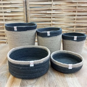 Conjunto de yute en gris, burdeos o verde menta